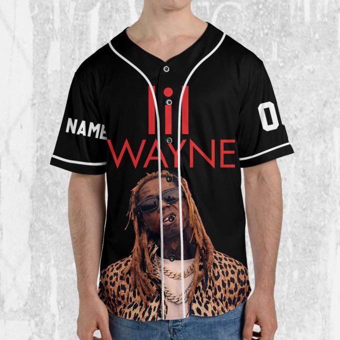 Personalize Lil Wayne Welcome To Tha Carter Black And Red Jersey, Custom Baseball Jersey 3