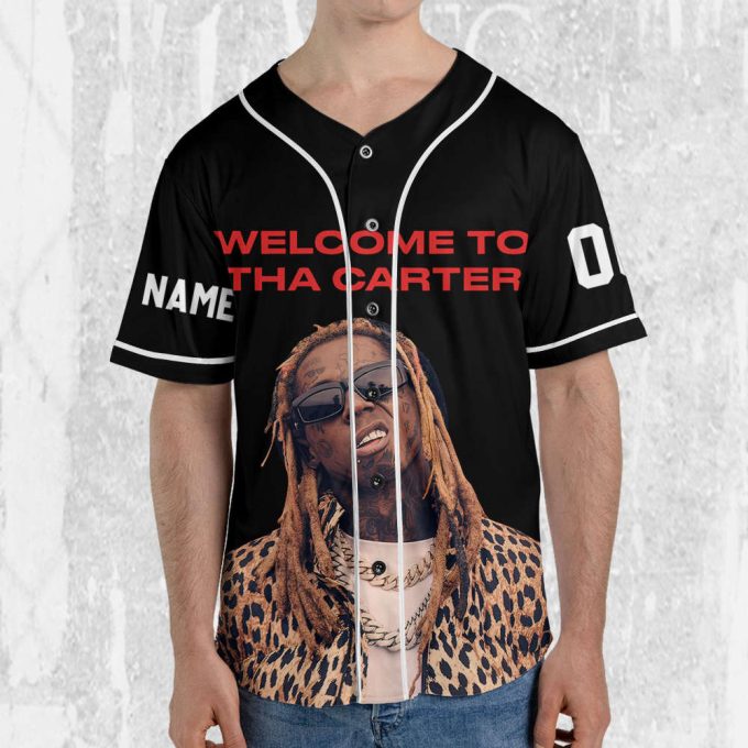 Personalize Lil Wayne Welcome To Tha Carter Black Color Jersey, Custom Baseball Jersey