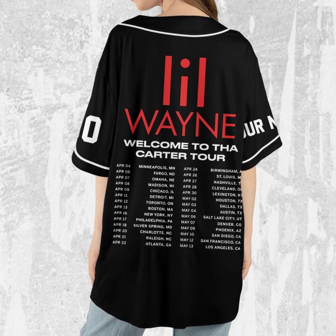 Personalize Lil Wayne Welcome To Tha Carter Black Color Jersey, Custom Baseball Jersey