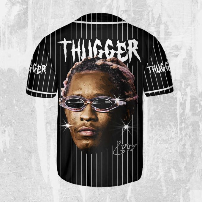 Personalize Young Thug Black And White Jersey, Young Thug Baseball Jersey 3