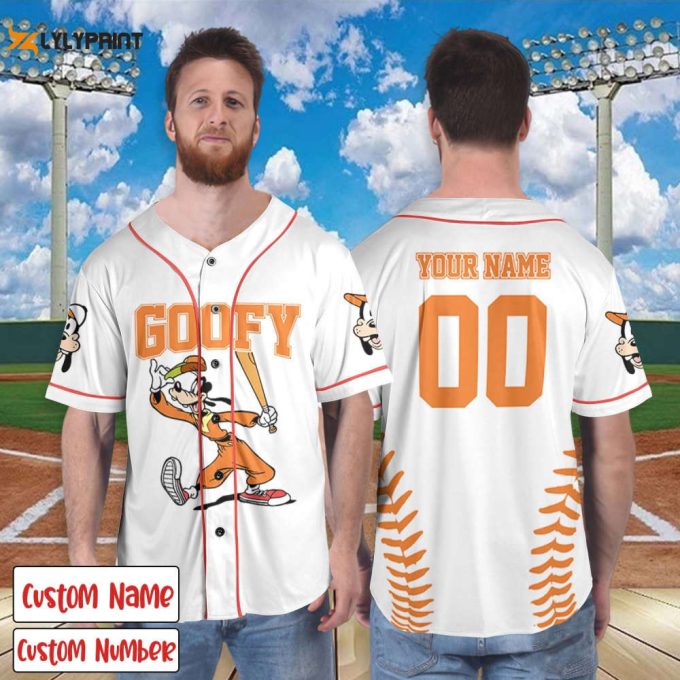 Personalized Disney Goofy Baseball Jersey Shirt, Custom Goofy Baseball Shirt 1
