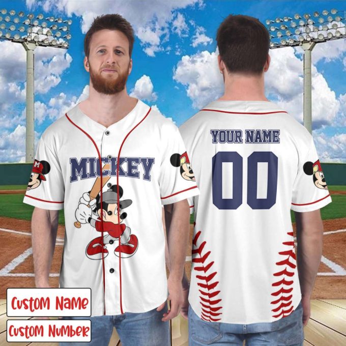 Personalized Disney Minnie Baseball Jersey Shirt, Custom Minnie Baseball Shirt 3