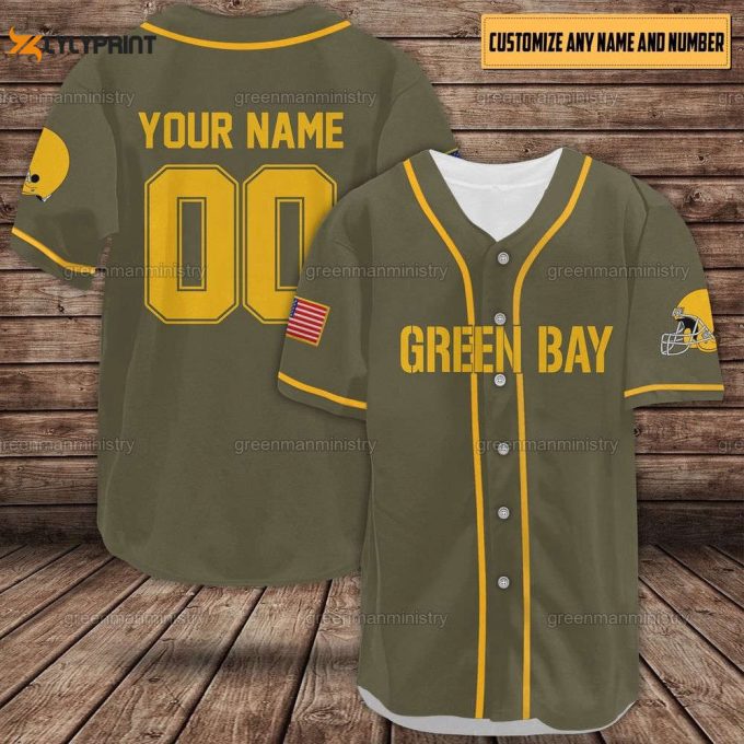 Personalized Green Bay Baseball Shirt, Green Bay Baseball Jersey 2