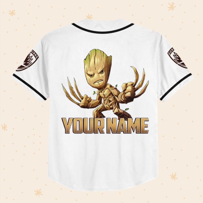 Personalized Groot Awesome Love Life Baseball Jersey 3