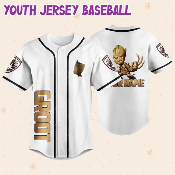 Personalized Groot Awesome Love Life Baseball Jersey 5