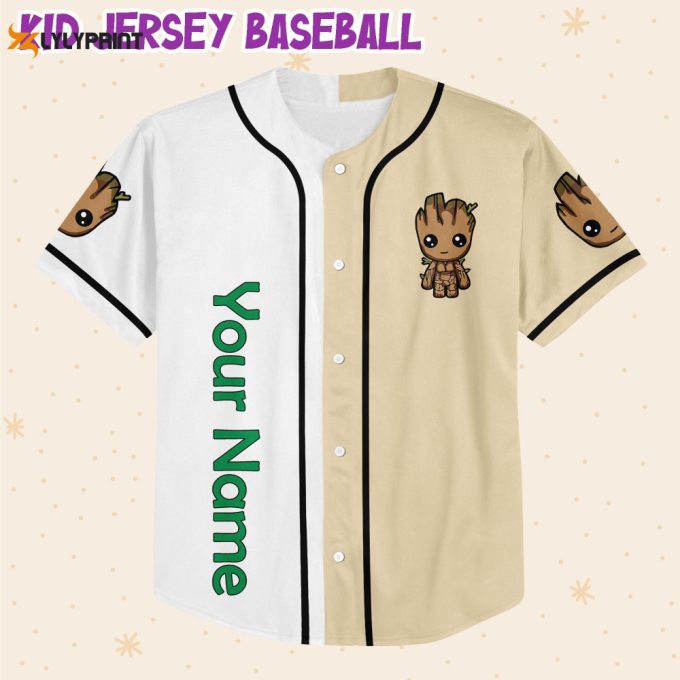 Personalized Groot Cutest In The Galaxy Baseball Jersey 2