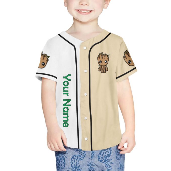 Personalized Groot Cutest In The Galaxy Baseball Jersey 4