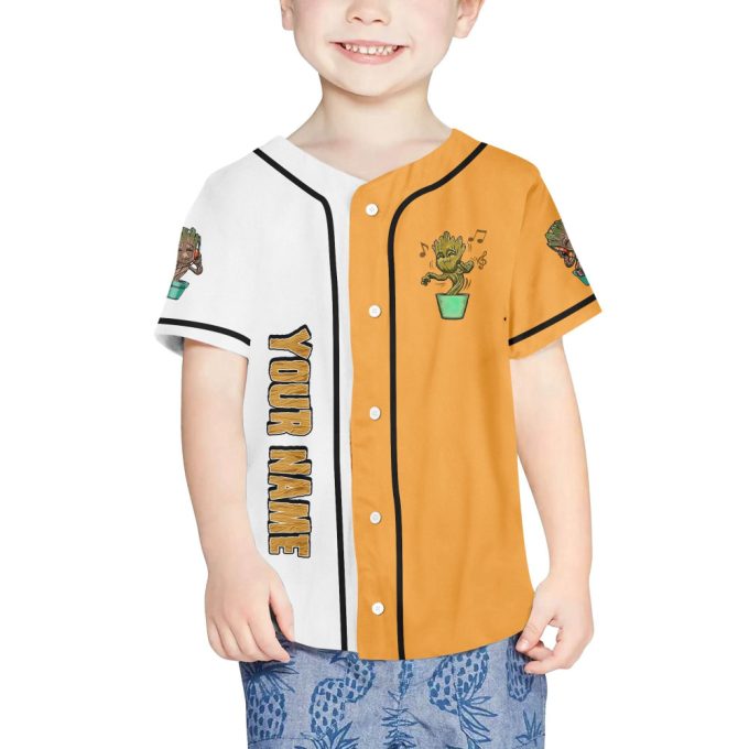 Personalized Groot Dancing Happy Life Style Baseball Jersey 4