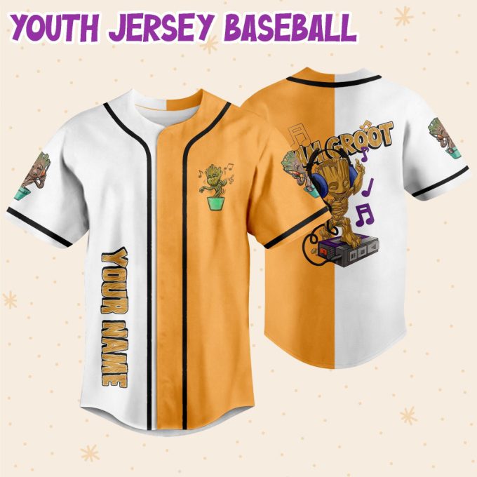 Personalized Groot Dancing Happy Life Style Baseball Jersey 5