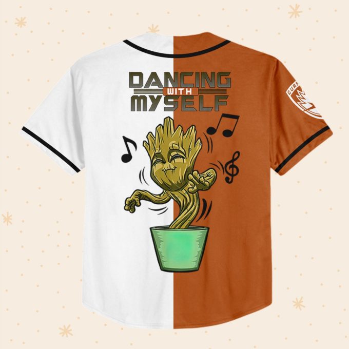 Personalized Groot Dancing With Myself Baseball Jersey 3