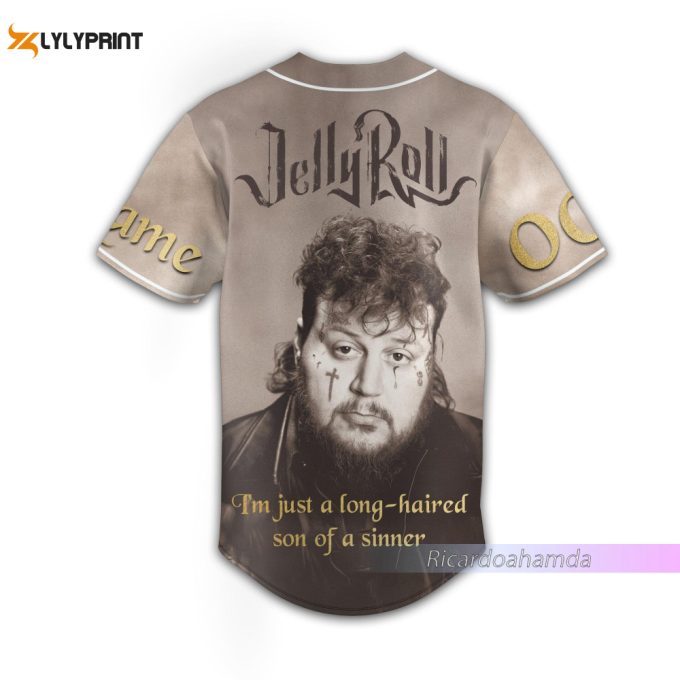 Personalized Jelly Roll Jersey Shirt, Jelly Roll Baseball Jersey 2