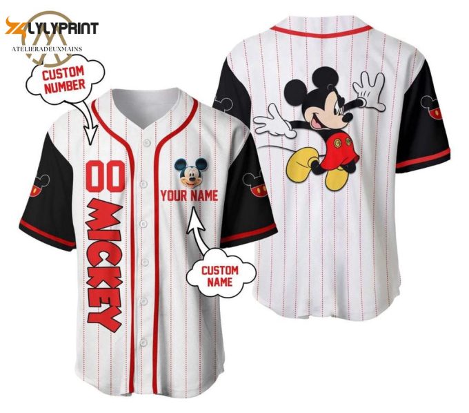Personalized Mickey Mouse Baseball Jersey, Disney Shirt, Magic Kingdom Baseball Jersey 2