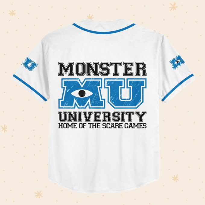 Personalized Monsters Inc Home Of The Scare Games Baseball Jersey 3