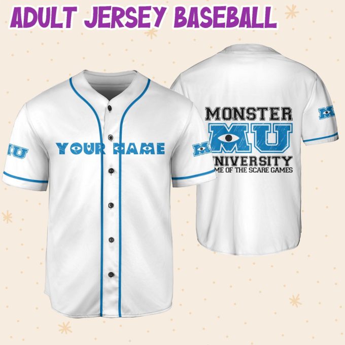 Personalized Monsters Inc Home Of The Scare Games Baseball Jersey 6