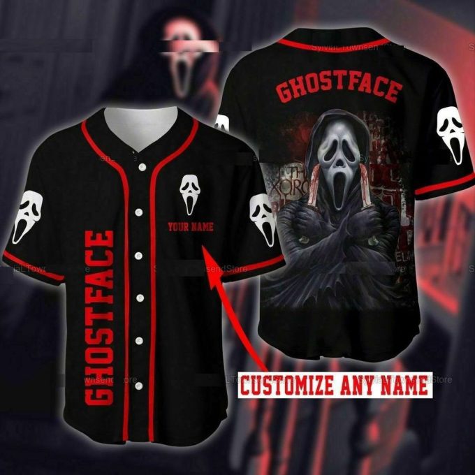 Personalized Nightmare On Elm Street The Ghostface Baseball Jersey Shirt 3