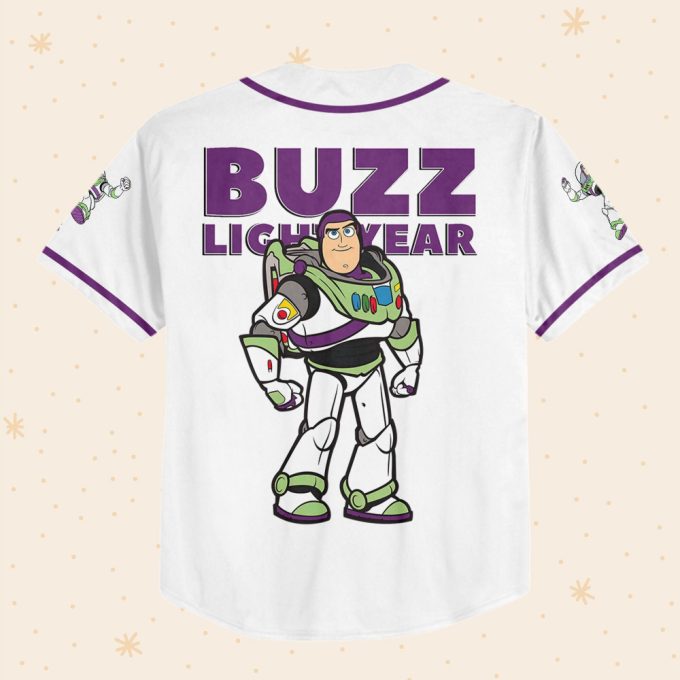 Personalized Toy Story Buzz Lightyear Awesome Baseball Jersey 3