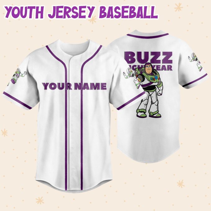 Personalized Toy Story Buzz Lightyear Awesome Baseball Jersey 5