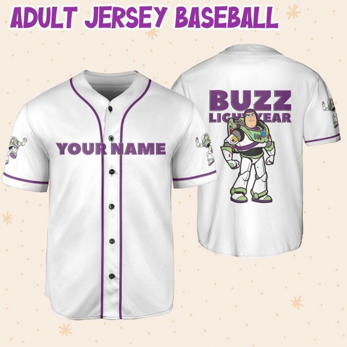 Personalized Toy Story Buzz Lightyear Awesome Baseball Jersey 6