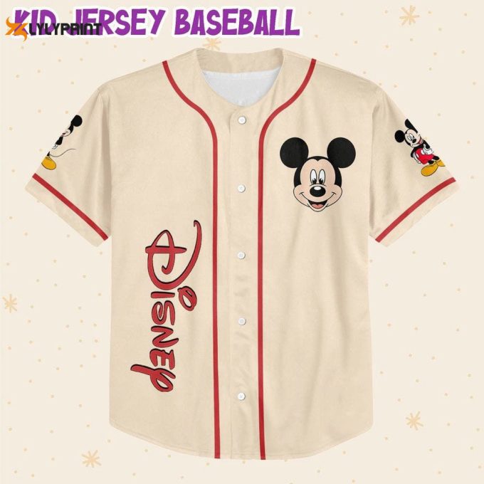 Personalized Vintage Disney Mickey Happy Life Baseball Jersey 2