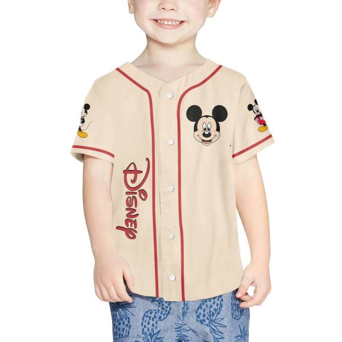 Personalized Vintage Disney Mickey Happy Life Baseball Jersey 4