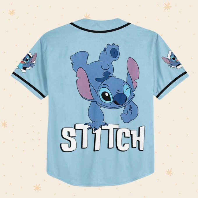 Personalized Vintage Disney Stitch Funny Emotion Baseball Jersey 3