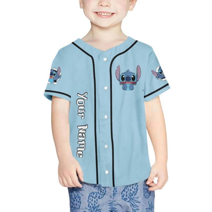 Personalized Vintage Disney Stitch Funny Emotion Baseball Jersey 4