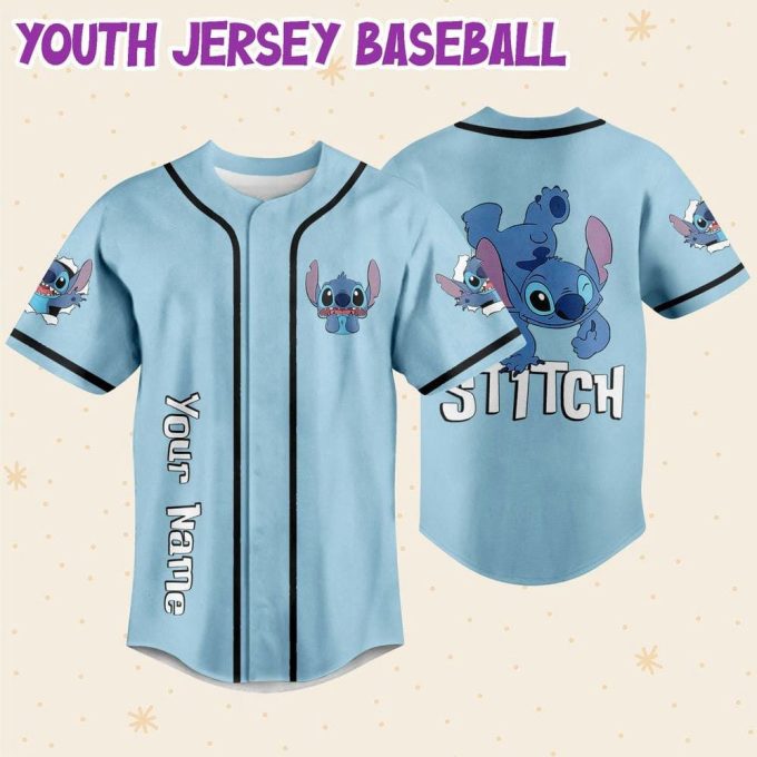 Personalized Vintage Disney Stitch Funny Emotion Baseball Jersey 5