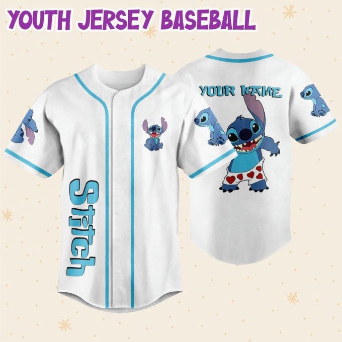 Personalized Vintage Disney Stitch Love Life Baseball Jersey 5