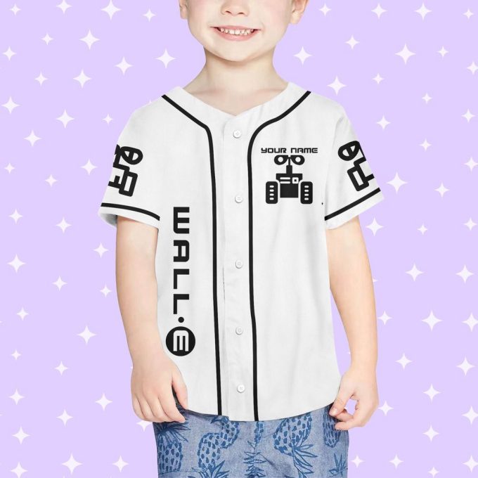 Personalized Wall E Symbol Baseball Jersey 4