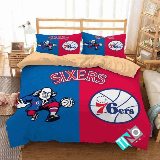 Philadelphia 76Ers Sixers Duvet Cover Bedding Set Gift For Fans 2024 Bd701 2