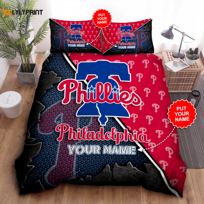 Philadelphia Phillies Duvet Cover Bedding Set Gift For Fans 1