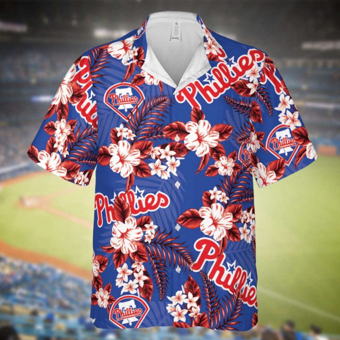 Phillies Baseball Hawaiian Flowers Pattern, Philadelphia Baseball Hawaiian Shirt For Men Women 2