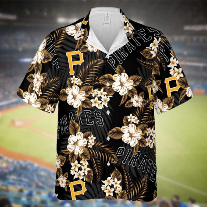 Pirates Baseball Hawaiian Flowers Pattern, Pittsburgh Baseball Hawaiian Shirt For Men Women 2