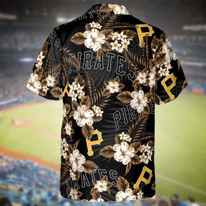 Pirates Baseball Hawaiian Flowers Pattern, Pittsburgh Baseball Hawaiian Shirt For Men Women 3