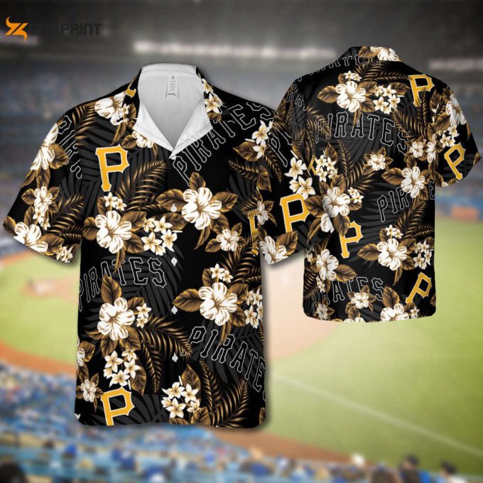 Pirates Baseball Hawaiian Flowers Pattern, Pittsburgh Baseball Hawaiian Shirt For Men Women 1