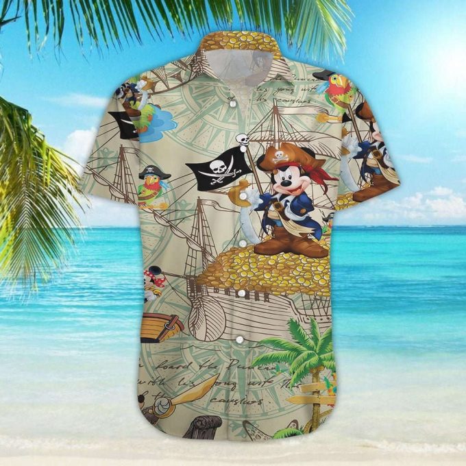 Pirates Mickey Mouse Hawaiian Shirt 4