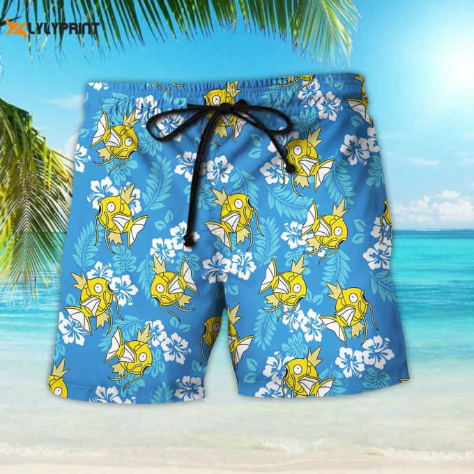 Pkm Magikarp Koiking Tropical Beach Hawaiian Shirt And Shorts 2