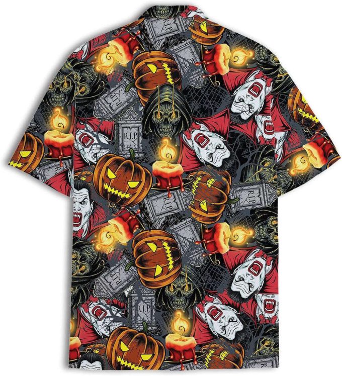 Pumpkin Halloween Hawaiian Shirt, Horror Aloha Shirt 3