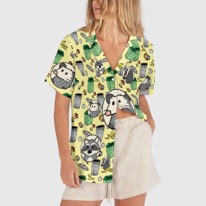 Raccoon Summer Hawaiian Shirt, Trash Panda Hawaii Shirt 3