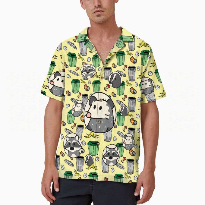 Raccoon Summer Hawaiian Shirt, Trash Panda Hawaii Shirt 4