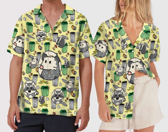 Raccoon Summer Hawaiian Shirt, Trash Panda Hawaii Shirt 5