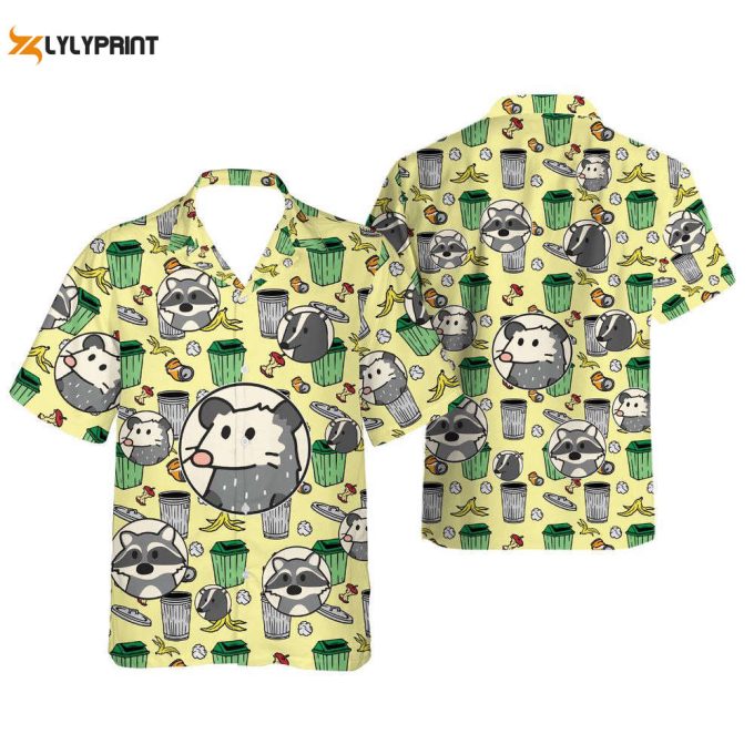 Raccoon Summer Hawaiian Shirt, Trash Panda Hawaii Shirt 1