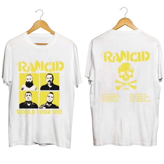 Rancid World Tour 2023 Shirt - Fan Concert Tee For Punk Rock Enthusiasts 2