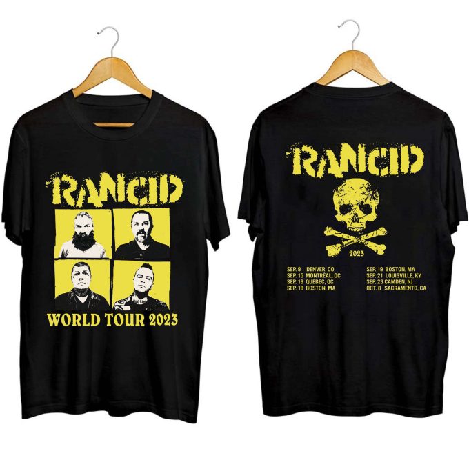 Rancid World Tour 2023 Shirt - Fan Concert Tee For Punk Rock Enthusiasts 1