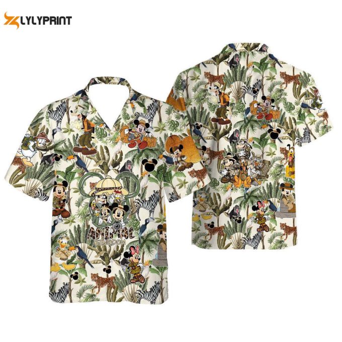 Retro Disney Animal Kingdom Mickey And Friends Hawaiian Shirt 1