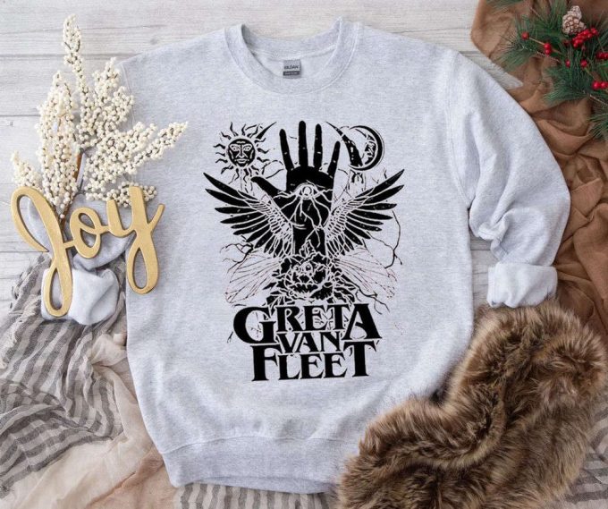 Retro Greta Van Fleet Sweatshirt T-Shirt: Musical Rock Band Graphic Anniversary Gift 5
