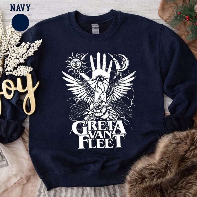 Retro Greta Van Fleet Sweatshirt T-Shirt: Musical Rock Band Graphic Anniversary Gift 6