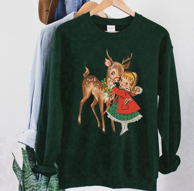 Retro Reindeer Christmas T-Shirt: Classic Holiday Apparel For Rudolph Lovers 7