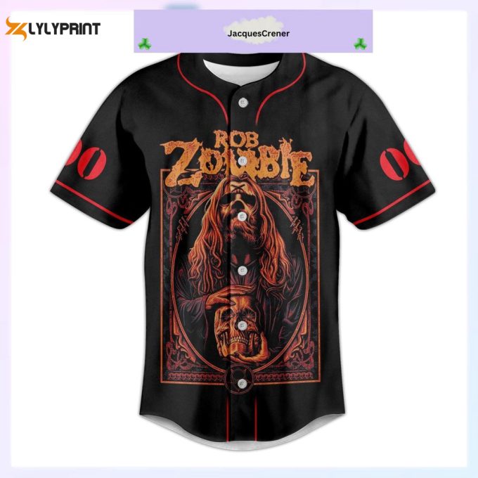 Rob Zombie Jersey, Rob Zombie Baseball Jersey 2