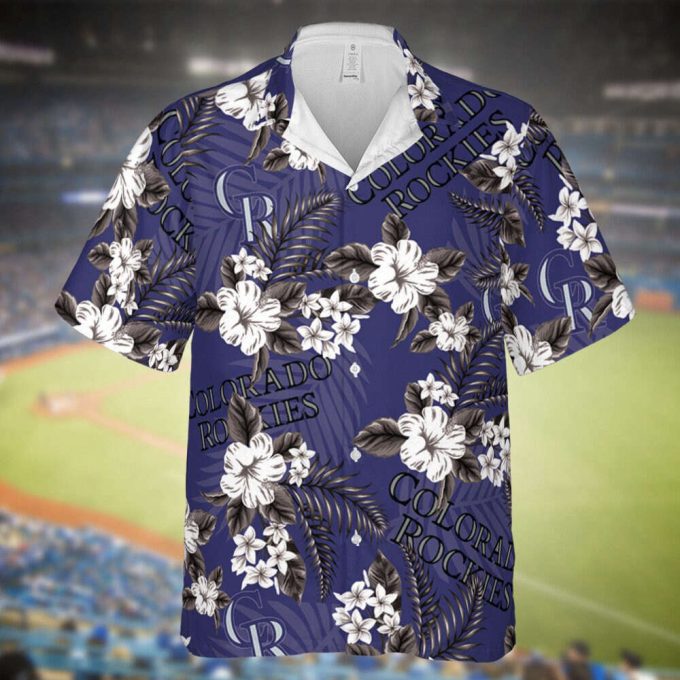 Rockies Baseball Hawaiian Flowers Pattern, Colorado Baseball Hawaiian Shirt For Men Women 2